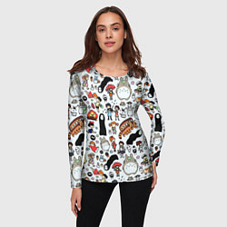 Лонгслив женский Тоторо, цвет: 3D-принт — фото 2
