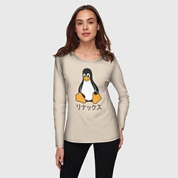 Лонгслив женский Linux, цвет: 3D-принт — фото 2