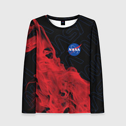 Лонгслив женский NASA НАСА, цвет: 3D-принт