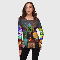 Лонгслив женский Minecraft - characters - video game, цвет: 3D-принт — фото 2