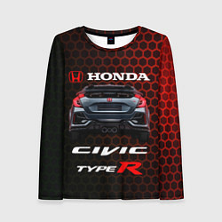 Лонгслив женский Honda Civic Type R, цвет: 3D-принт