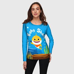 Лонгслив женский Baby Shark, цвет: 3D-принт — фото 2