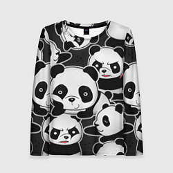 Лонгслив женский Смешные панды, цвет: 3D-принт