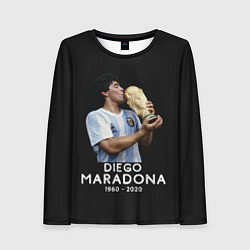 Лонгслив женский Diego Maradona, цвет: 3D-принт