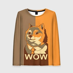 Лонгслив женский Doge Wow, цвет: 3D-принт