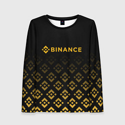 Лонгслив женский BINANCE БИНАНС БИРЖА, цвет: 3D-принт