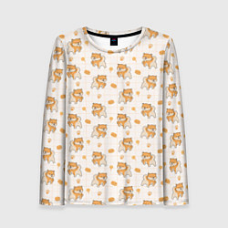 Лонгслив женский Крутая Шиба-Ину, цвет: 3D-принт