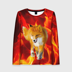 Лонгслив женский Fire Fox, цвет: 3D-принт
