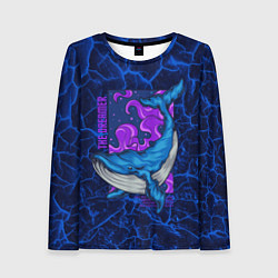 Лонгслив женский Кит мечтатель The dreamer, цвет: 3D-принт