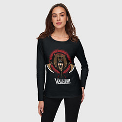 Лонгслив женский Valheim Viking Bear, цвет: 3D-принт — фото 2