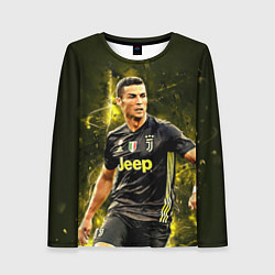 Лонгслив женский Cristiano Ronaldo Juventus, цвет: 3D-принт