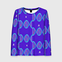 Лонгслив женский Молекула ДНК, цвет: 3D-принт