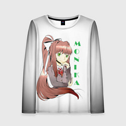 Лонгслив женский Doki Doki MONIKA, цвет: 3D-принт