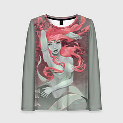Женский лонгслив Красивая русалочка Beautiful mermaid