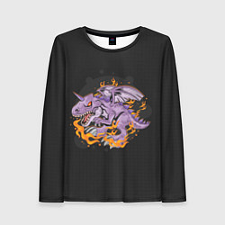 Лонгслив женский Дракон в огне, цвет: 3D-принт