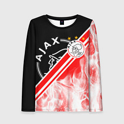 Лонгслив женский FC AJAX AMSTERDAM ФК АЯКС, цвет: 3D-принт