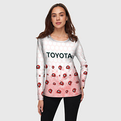 Лонгслив женский Тойота - Racing Паттерн, цвет: 3D-принт — фото 2