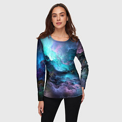 Лонгслив женский Космическое море, цвет: 3D-принт — фото 2