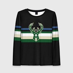 Лонгслив женский Milwaukee Bucks форма Statement Edition, цвет: 3D-принт