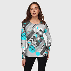 Лонгслив женский Геометрическая форма, цвет: 3D-принт — фото 2