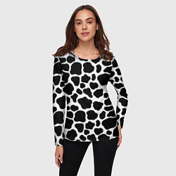 Лонгслив женский Пятна Далматинца, цвет: 3D-принт — фото 2