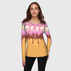 Лонгслив женский Мороженое Ice Scream Z, цвет: 3D-принт — фото 2