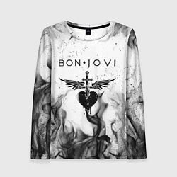 Лонгслив женский BON JOVI HEART СЕРДЦЕ, цвет: 3D-принт