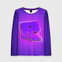 Женский лонгслив ROBLOX NEON LOGO РОБЛОКС