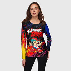 Лонгслив женский Friday Night Funkin брызги, цвет: 3D-принт — фото 2