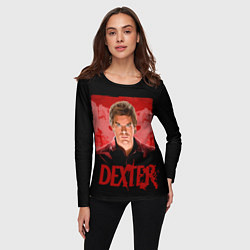 Лонгслив женский Dexter Декстер портрет постер, цвет: 3D-принт — фото 2