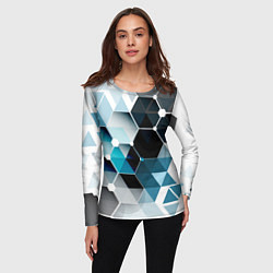 Лонгслив женский Абстракция FLO, цвет: 3D-принт — фото 2