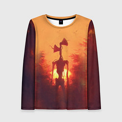 Лонгслив женский СИРЕНОГОЛОВЫЙ НА ЗАКАТЕ, цвет: 3D-принт