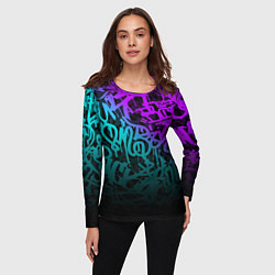Лонгслив женский НЕОНОВОЕ ГРАФФИТИ NEON, цвет: 3D-принт — фото 2