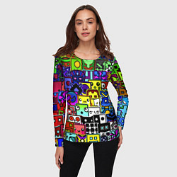 Лонгслив женский Geometry Dash: All Skins, цвет: 3D-принт — фото 2