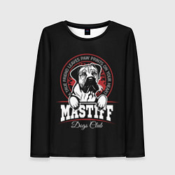 Лонгслив женский Мастиф Mastiff, цвет: 3D-принт