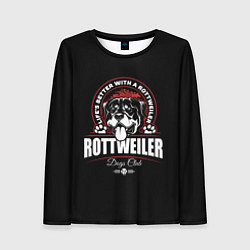 Лонгслив женский Ротвейлер Rottweiler, цвет: 3D-принт