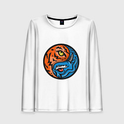 Лонгслив женский Драконы Инь Янь, цвет: 3D-принт