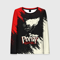 Лонгслив женский Poppy Playtime: Red & Black, цвет: 3D-принт