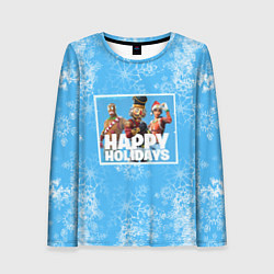 Женский лонгслив Happy holidays Fortnite
