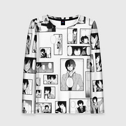 Лонгслив женский Дадзай фрэймы, цвет: 3D-принт