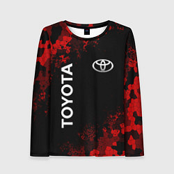 Женский лонгслив TOYOTA MILITARY PIXEL BLACK RED