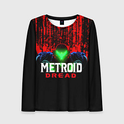 Лонгслив женский Metroid Dread Самус Аран и потеки крови, цвет: 3D-принт