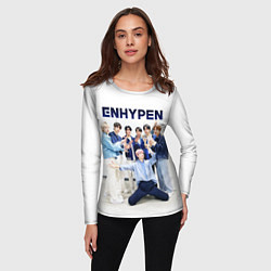 Лонгслив женский ENHYPEN Хисын, Джейк, Джей, Сонхун, Сону, Чонвон,, цвет: 3D-принт — фото 2