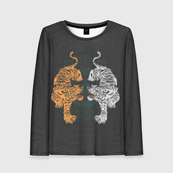 Лонгслив женский Два тигра, цвет: 3D-принт