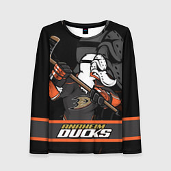 Лонгслив женский Анахайм Дакс, Anaheim Ducks, цвет: 3D-принт