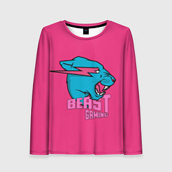 Женский лонгслив Mr Beast Gaming Full Print Pink edition