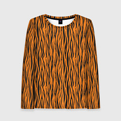 Лонгслив женский Тигровые Полосы, цвет: 3D-принт