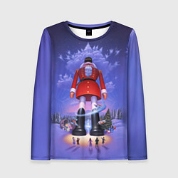 Лонгслив женский New Years Nutcracker giant, цвет: 3D-принт