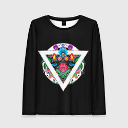 Лонгслив женский Энтер шикари Хохлома, цвет: 3D-принт