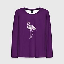 Лонгслив женский Фламинго в сиреневом, цвет: 3D-принт